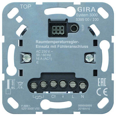 Gira 539500 System 3000 Raumtemperaturregler Einsatz mit Fhleranschluss
