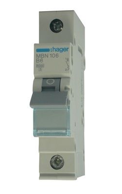 Hager MBN125 LS-Schalter 1polig 6kA B-25A 1M 