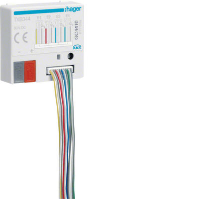 Hager TXB344 Binreingang TP KNX 4fach 4 LED Ausgnge UP
