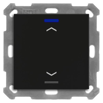 MDT BE-TAL55T106.A1 KNX Taster Light 55 1fach RGBW Temperatursensor Schwarz matt Jalousie