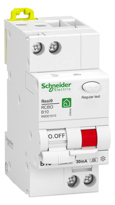 Schneider R9D01610 FI LS Schalter Resi9 1P+N 10A B-Char. 30mA Typ A 6kA
